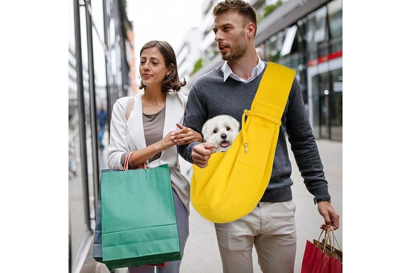 Zoomies Dog and Cat Sling Carrier - Yellow