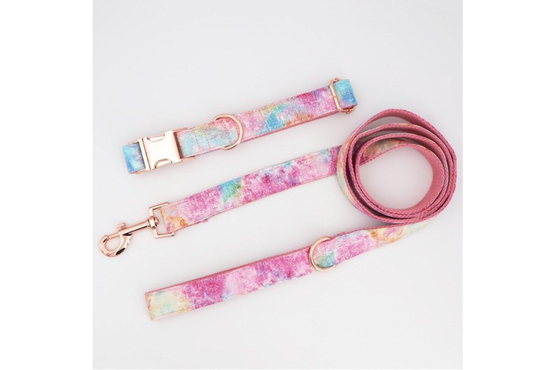 Handmade Dream Girl Dog Collar With Optional Matching Leash And Flower - S(20-30Cm Length) - Collar With Flower