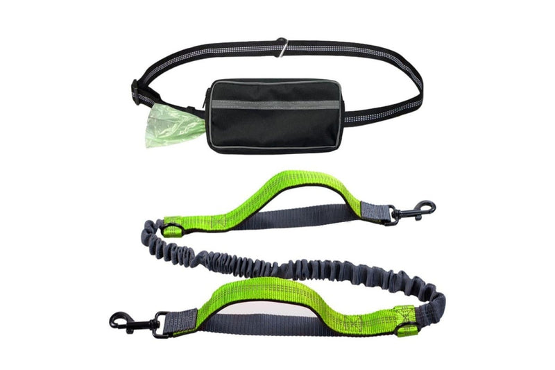 Elasticity Hand Free Dog Leash With Bag