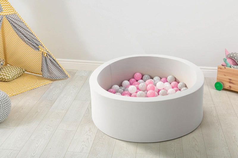 Bubbli: Baby Kids Ball Pit with 200 Balls - Grey/Pink