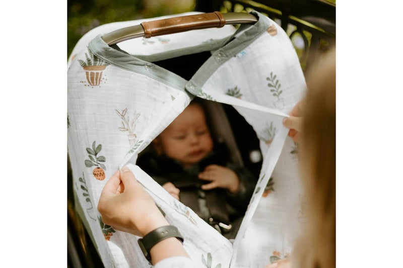 Little Unicorn: Muslin Car Seat Canopy V2 - Prickle Pots