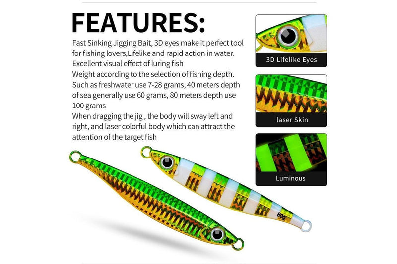 14g Fast Sinking Laser Boat Fishing Lure For Sea Fishing