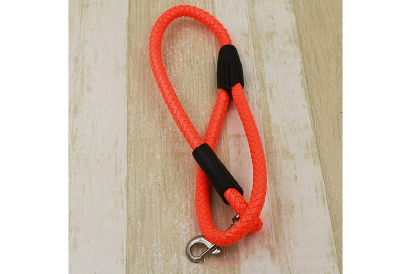 Pu Leather Weave Round Rope Dog Leash