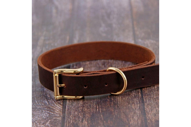 Simple Leather Design Adjustable Puppy Collar