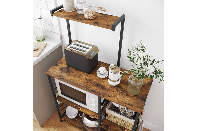 Vasagle Baker's Rack with Shelves - Rustic Brown