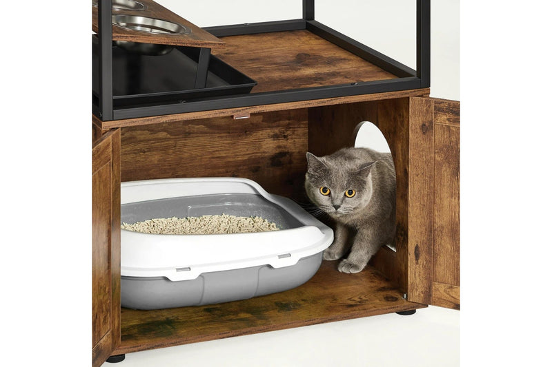 VASAGLE Feandrea Premium Large Cat Condo - Rustic Brown