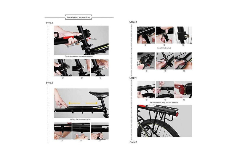 Adjustable Bicycle Bike Rear Pannier Rack Carrier For Mountain MTB Bike