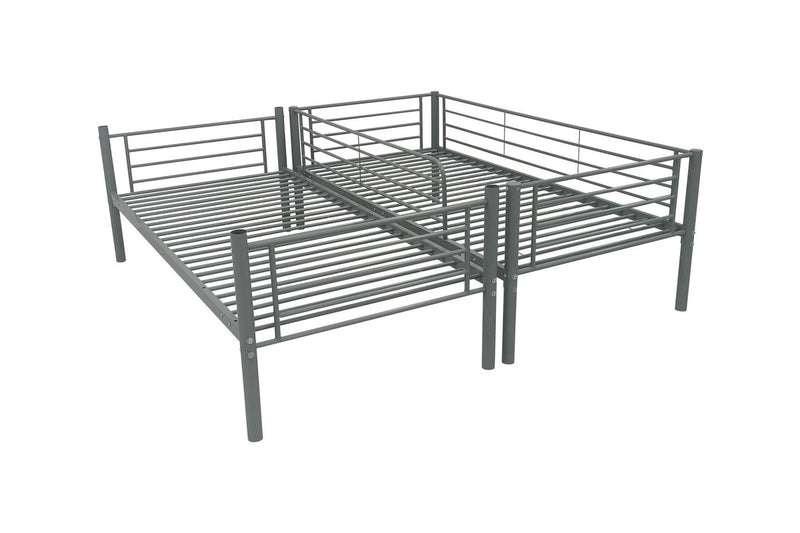 Fraser Country Single Metal Bunk Bed Frame - Grey