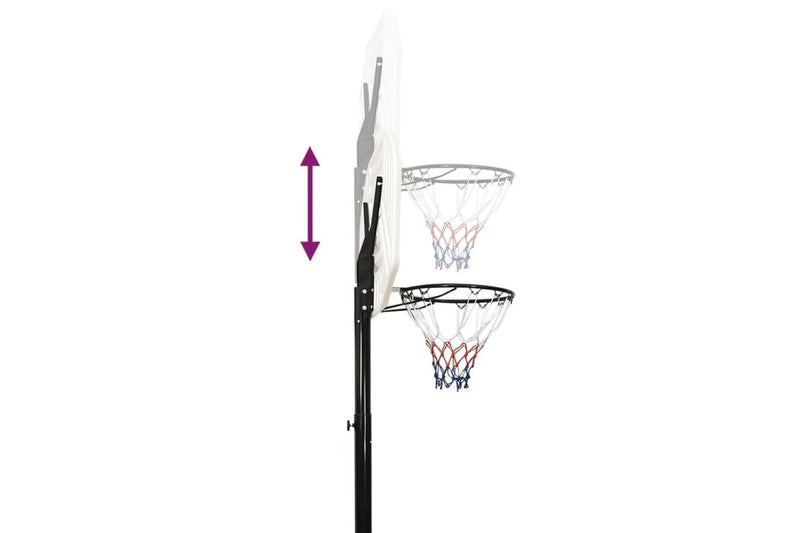 Basketball Stand White 258-363 Cm Polyethene Ktlan