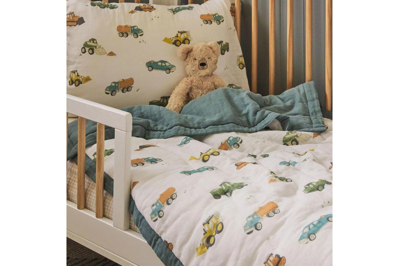 Little Unicorn: Toddler Bedding Set - Work Trucks