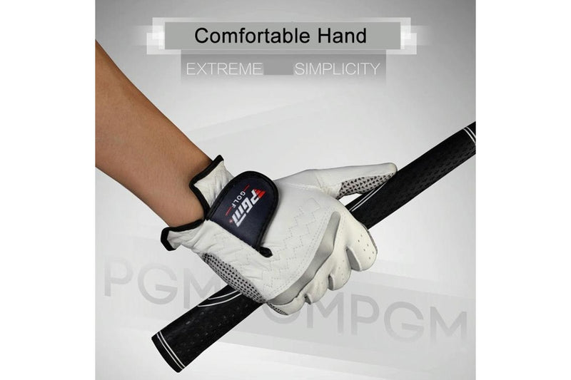 Right Hand Sheepskin Anti-Slip Particle Golf Men Gloves - Size 26#