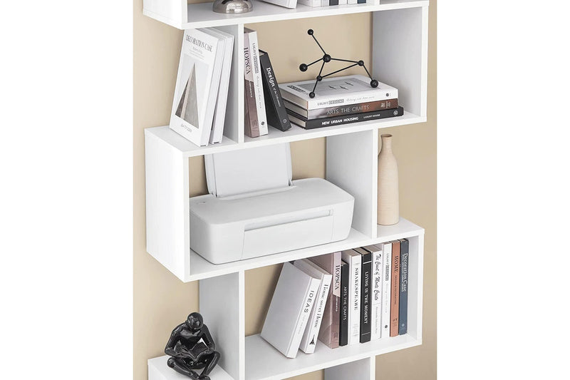 Vasagle Freestanding Decorative Wooden Bookcase - White