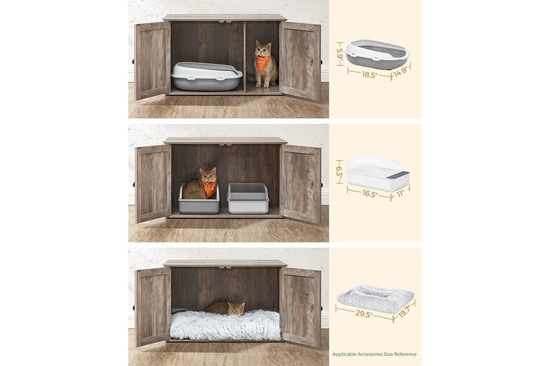 VASAGLE Feandrea Hidden Cat Litter Box Enclosure - Greige