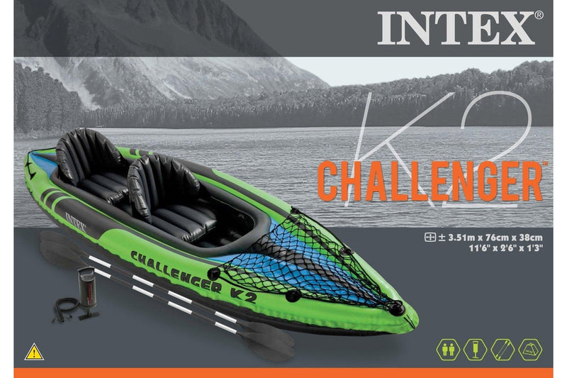 Intex Challenger K2 Kayak (With 86" Aluminum Oars)