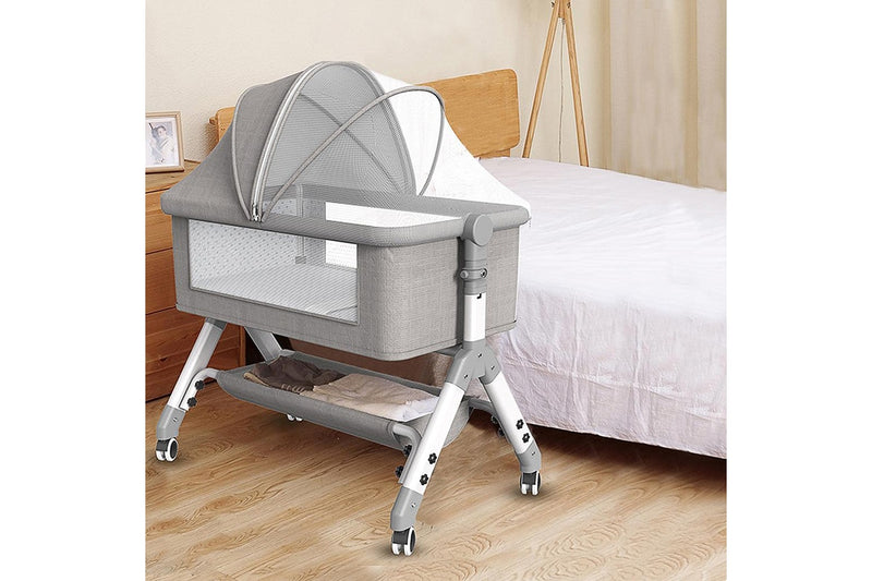 Bopeep Baby Cot Bed Crib Portable Bassinet Safety Fence Adjustable Bedside