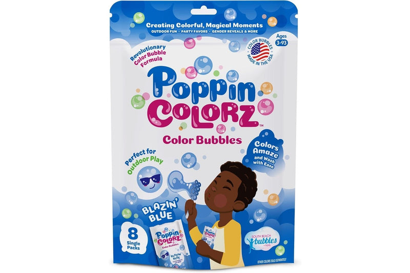 WOWmazing: Giant Bubbles - Poppin Colorz - Color Bubbles (Blazin Blue 8 Pack)