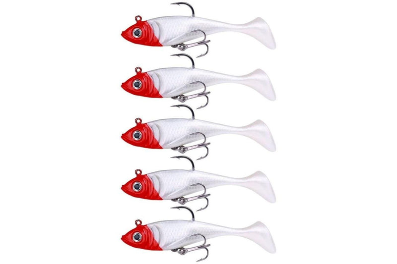 5 Piece Hengjia So071 t Tail Lead Fishing Lure Soft Bait 8.5cm 10.6g