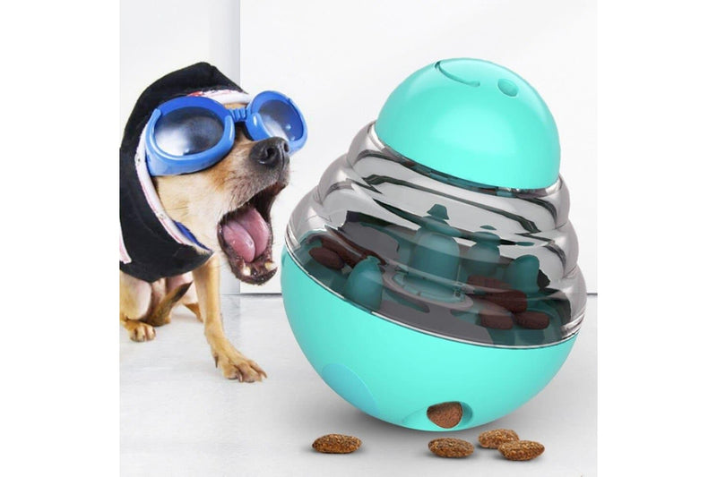 Adjustable Food Dispensing Tumbler Treat Ball With Leaky Hole Dog Toy