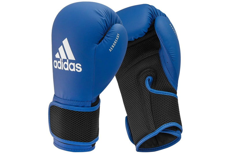 Adidas Hybrid 25 Boxing Gloves - Blue / White - 14oz