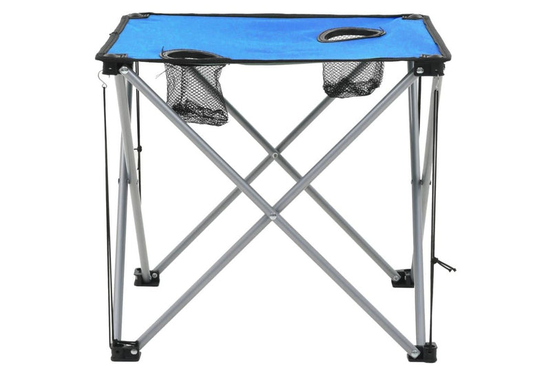 Camping Table And Chair Set 3 Pieces Blue Aatnl