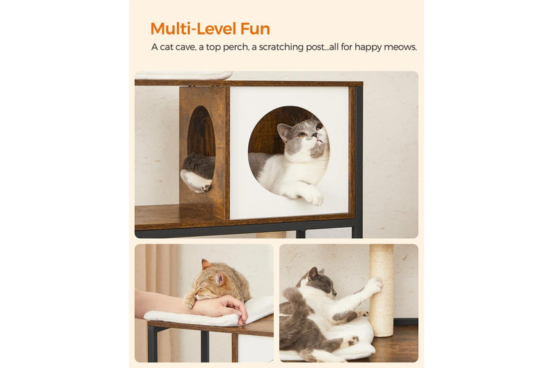 VASAGLE Feandrea Multifunctional Cat Condo with Scratching Posts