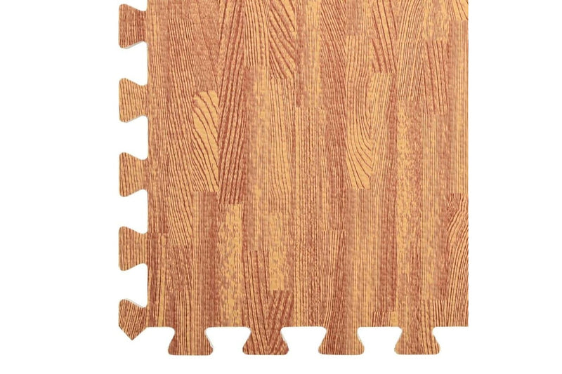 Floor Mats 6 Pcs Wood Grain Eva Foam