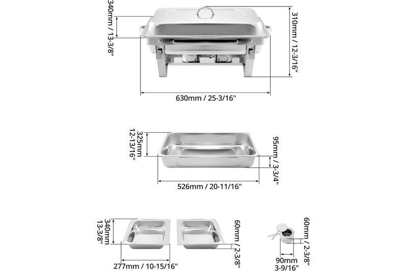 11L Chafing Dish Food Warmer Buffet Set