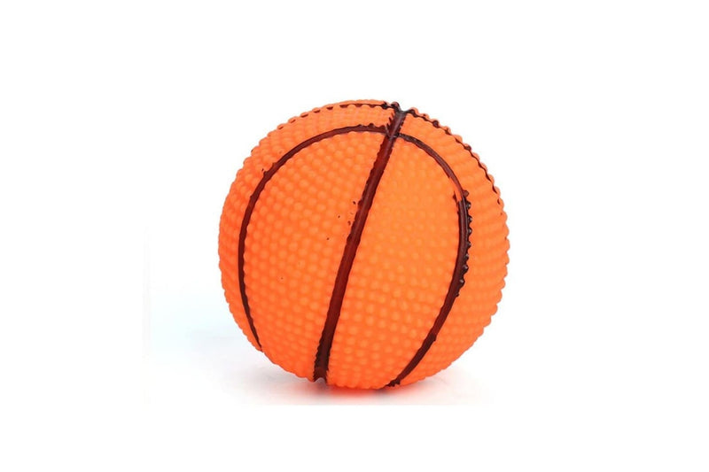 Durable Non-toxic Squeaker Dog Chew Football Basketball Soccer Ball Toy Fetch Play