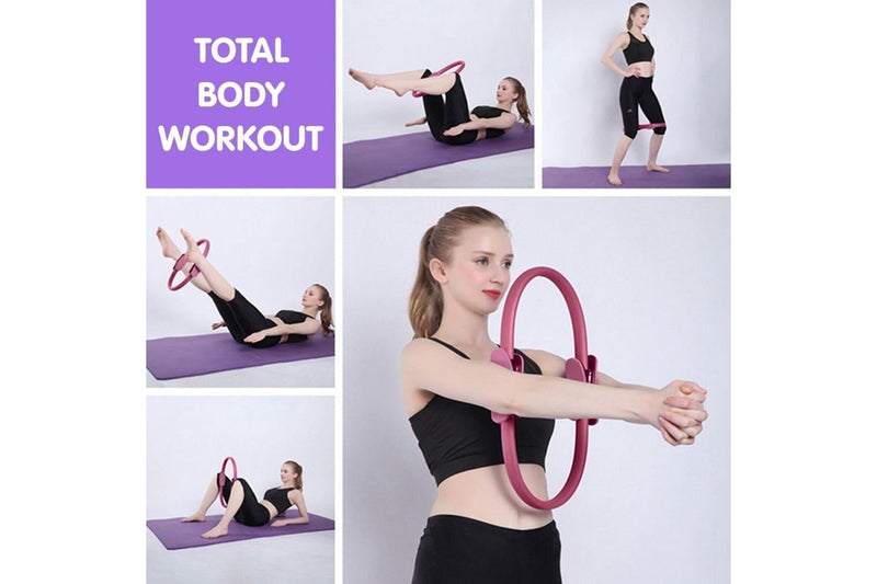 Powertrain Pilates Ring Band Yoga Home Workout Exercise Band- Pink