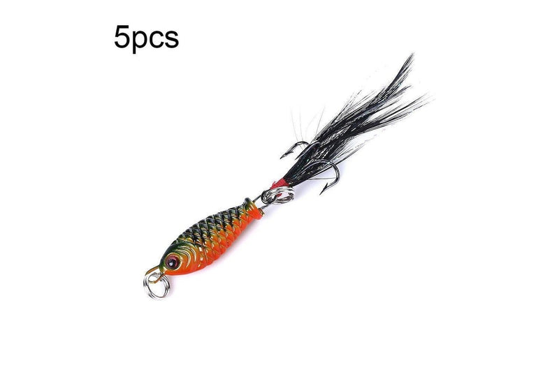 5 Piece Small Iron Plate Freshwater Bait 2.5cm 4g