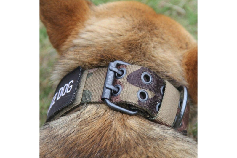 Tactical Comfortable Dog Collars - Beige Camo - M