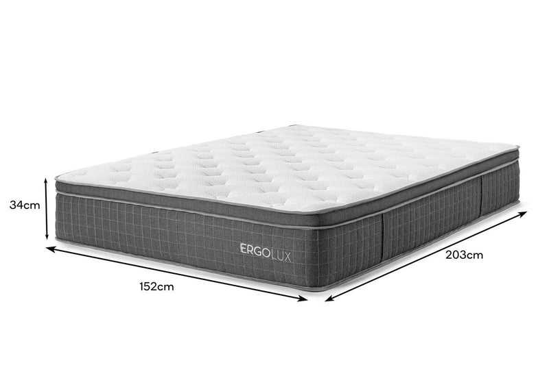 Ergolux: 34cm Pocket Spring Gel Memory Foam Mattress - King Single