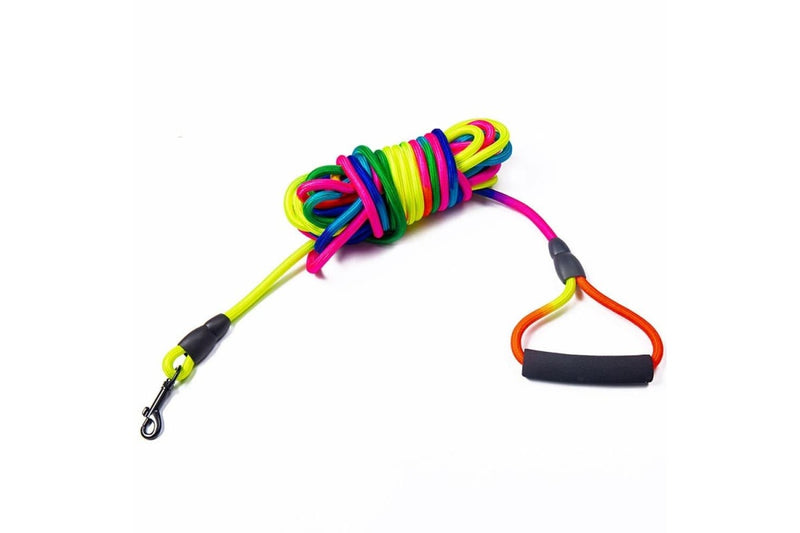 Rainbow Colour Dog Leash With Comfortable Handle
