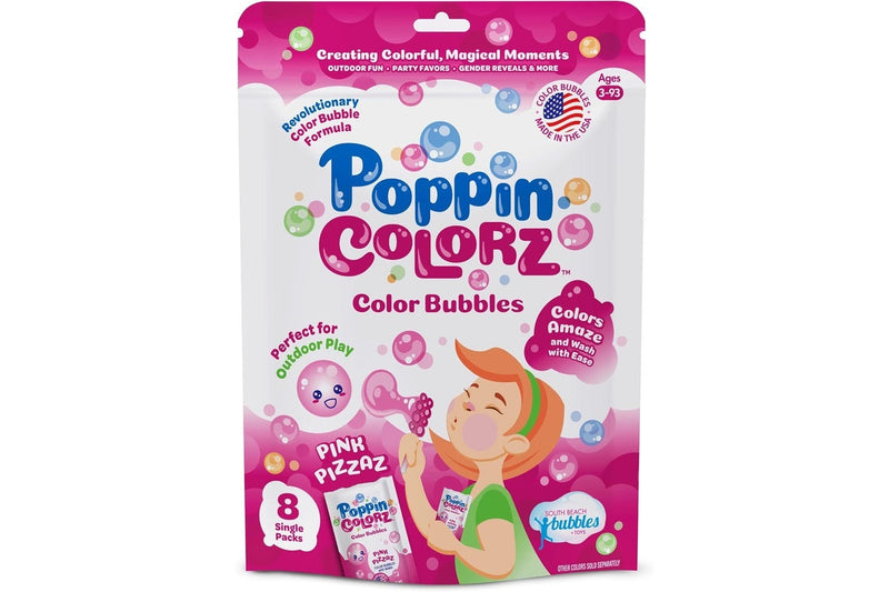 WOWmazing: Giant Bubbles - Poppin Colorz - Color Bubbles (Pink Pizzaz 8 Pack)