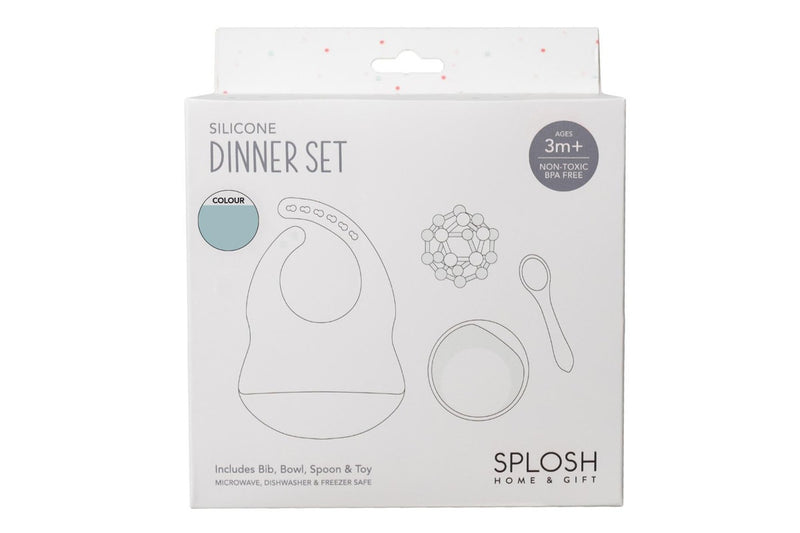 Splosh Silicone Dinner Set Gift Boxed - Blue