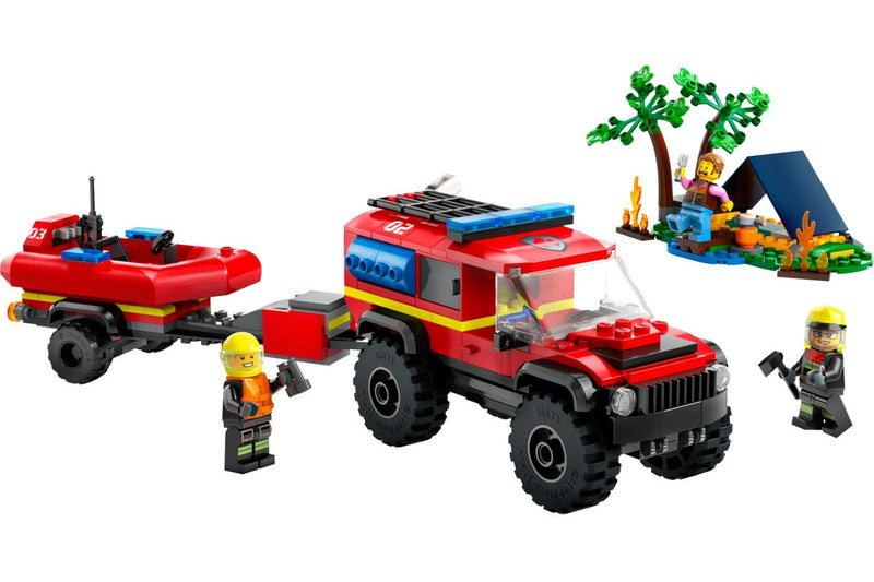 LEGO City: 4x4 Fire Truck with Rescue Boat - (60412)