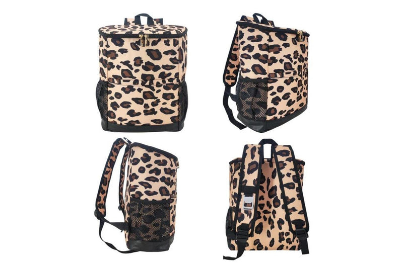 Cooler Backpack Insulated Backpack Leak-proof Cooler Bag for Camping Fishing Lunch Picnic Leopard Color