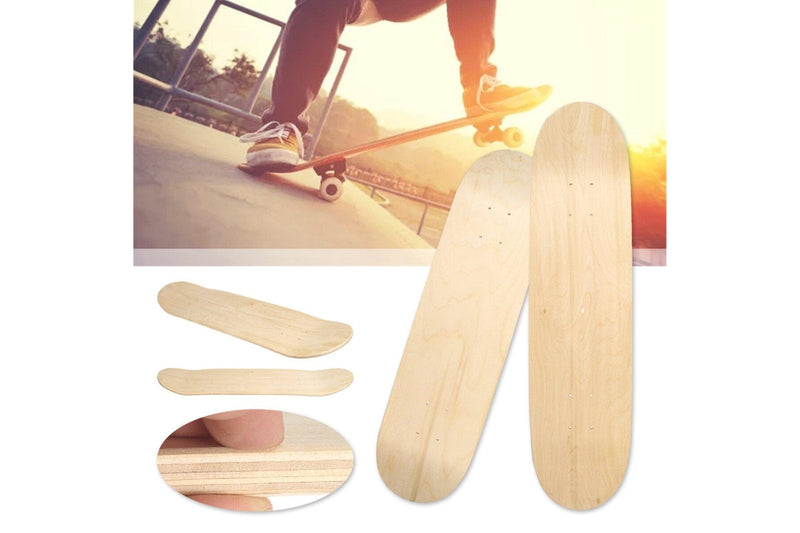 80 cm 7 Layer DIY Blank Skateboard Deck Natural Maple Wood Double Concave Plates