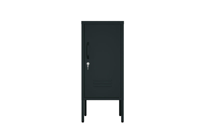 Fraser Country Milan Metal 1 Door Cabinet - Dark Granite Grey