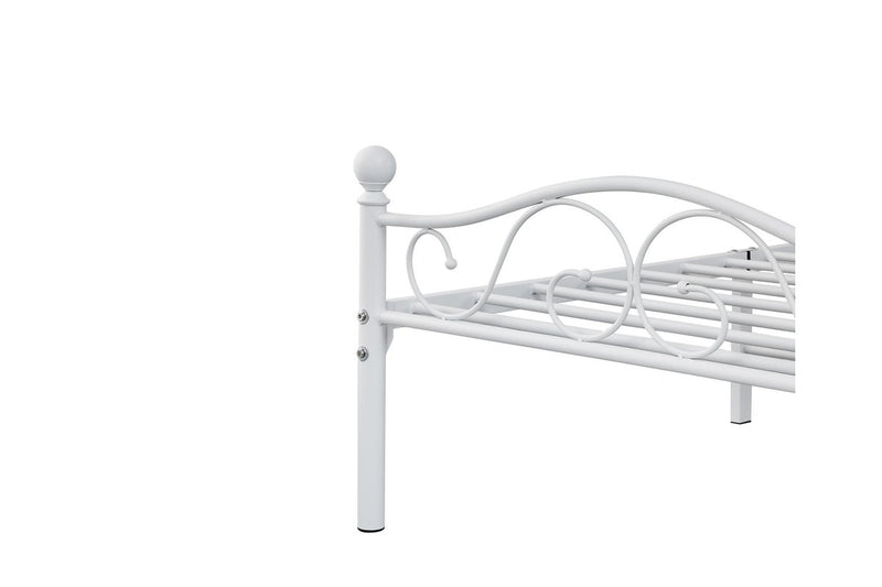 Fraser Country Single Metal Bed Frame - White