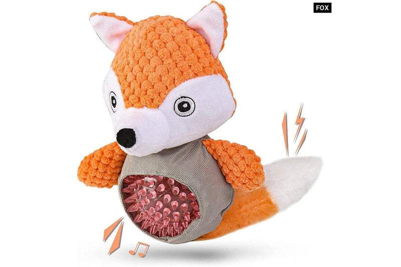 Tough Squeaky Dog Chew Toy Safe Plush Animal