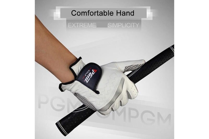 Left Hand Sheepskin Anti-Slip Particle Golf Men Gloves - Size 26#