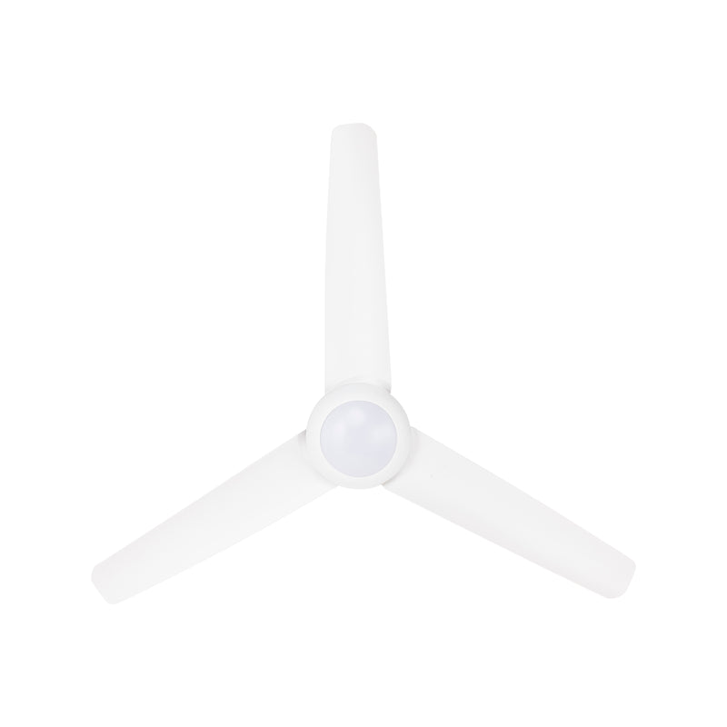 Brilliant 132cm White Matt Duque 3 Blade DC Ceiling Fan With Light Tone Changing LED Light And Remote