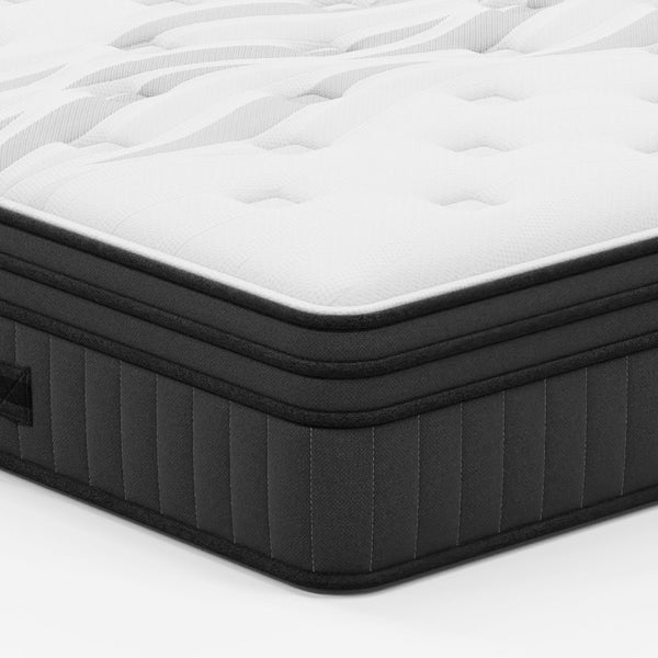 Classic Queen Bed Frame with Headboard and Plush Mattress