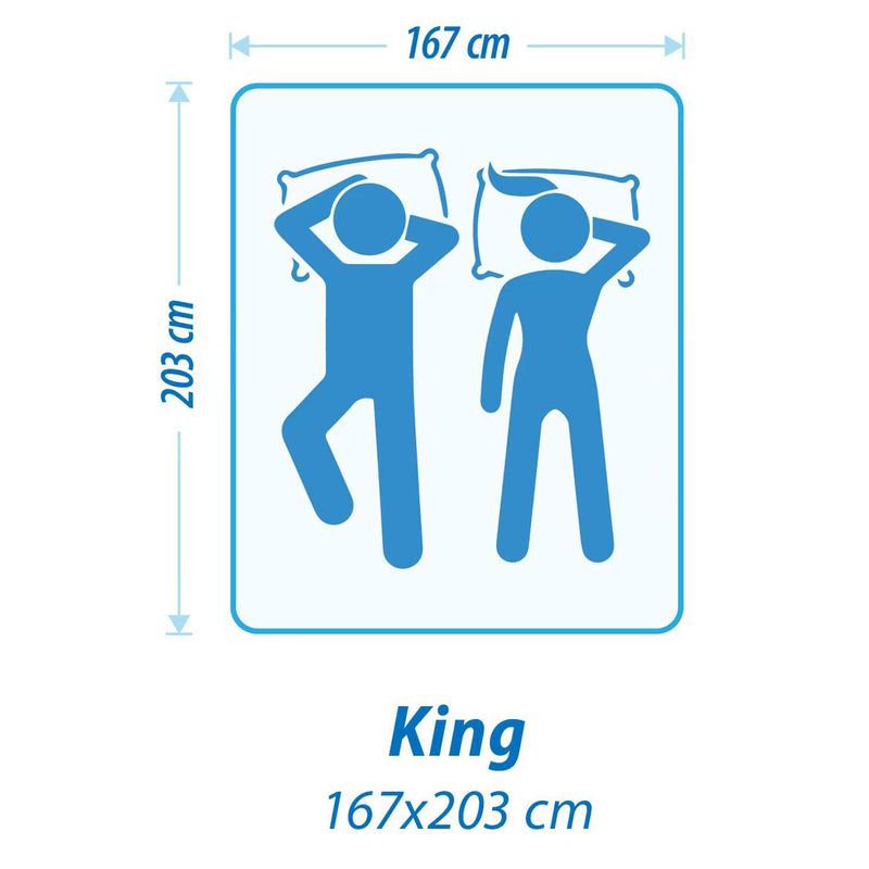 Classic King Bed Frame with Headboard and Plush Mattress