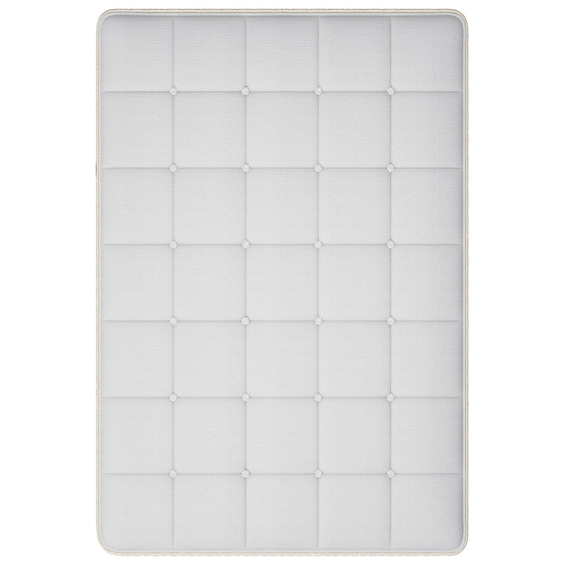 Modern Queen Bed Frame with Headboard and Plush Mattress