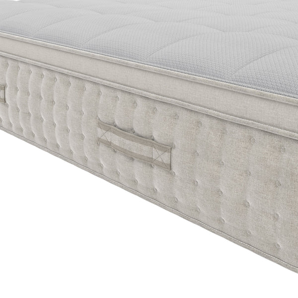 Modern Queen Bed Frame with Headboard and Plush Mattress