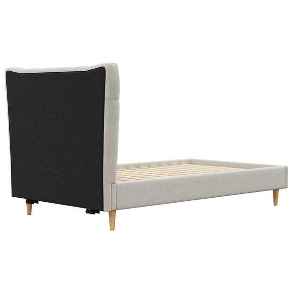 Classic King Single Bed Frame with Headboard and Plush Mattress