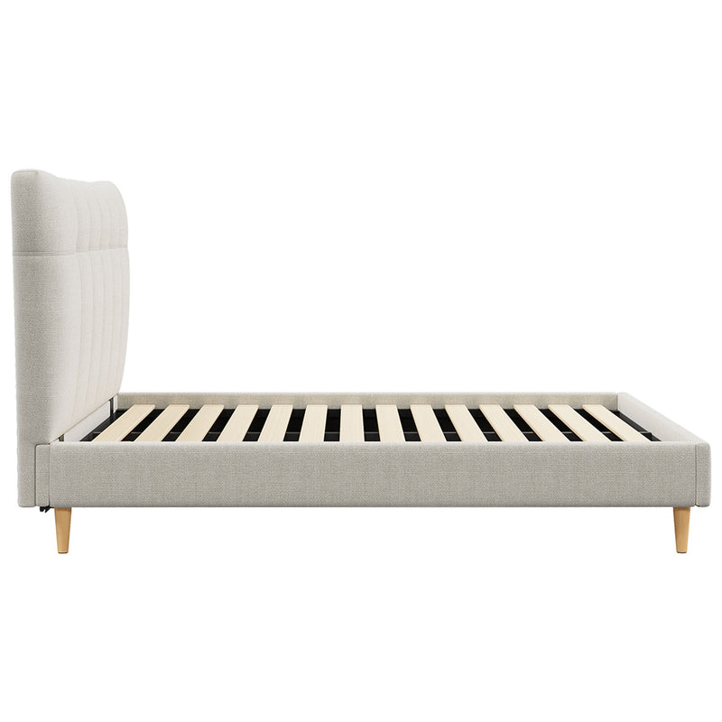 Classic Queen Bed Frame with Headboard and Plush Mattress