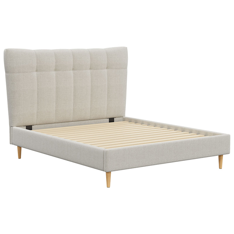 Classic Queen Bed Frame with Headboard and Plush Mattress